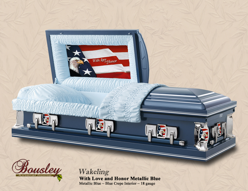 Wakeling With Love and Honor Metallic Blue Pinstripe